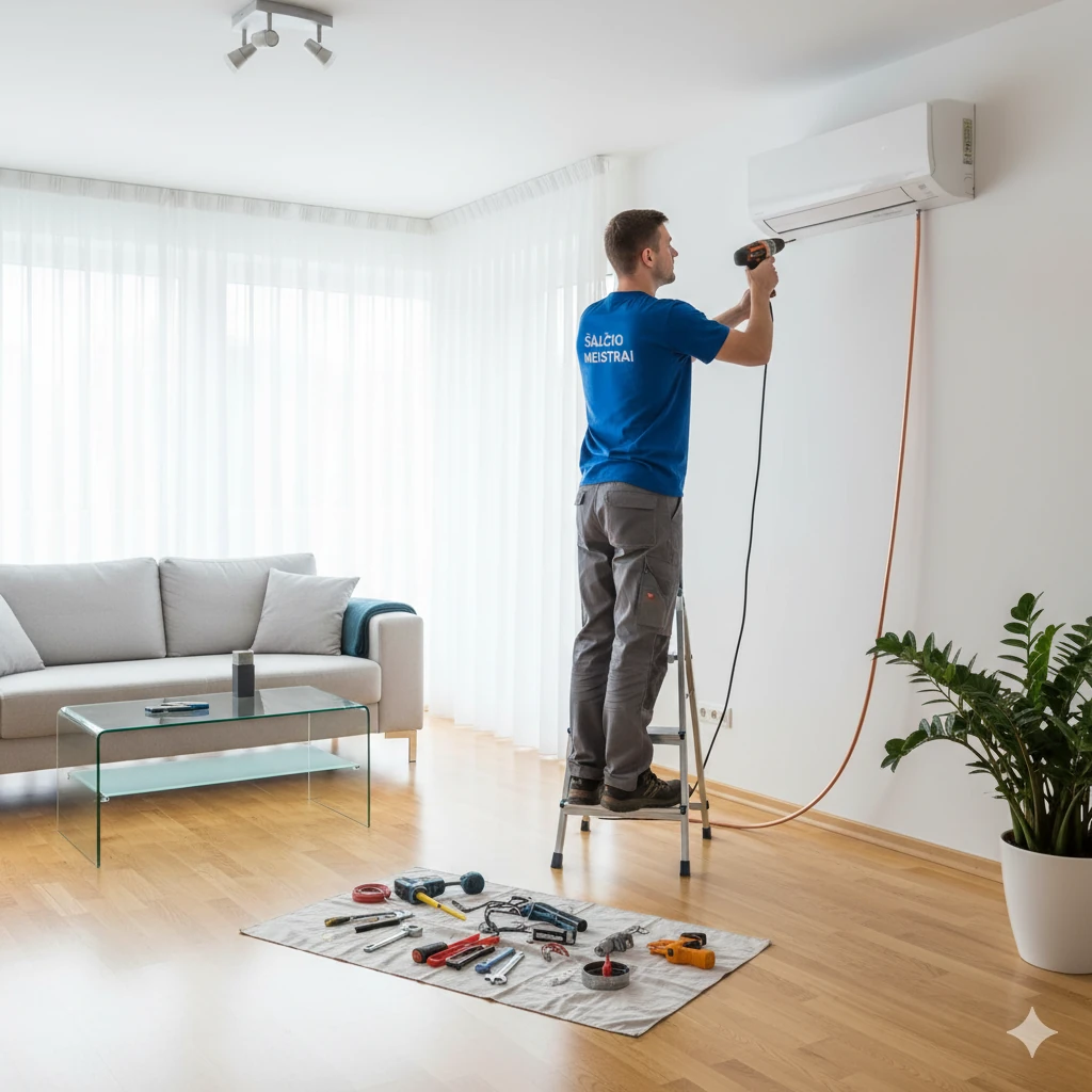 Montavimo paslaugos: komandos darbas. Nuotrauka 4.